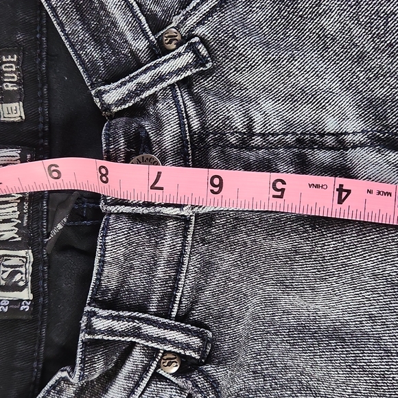 SOCIAL COLLISION WOMENS JEANS RUDE FIT SIZE  28×32 WASHED BLACK DENIM - Picture 10 of 11